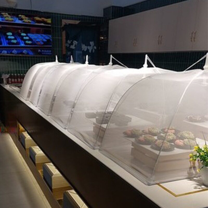 新款wbz7菜罩商用特大透明熟食纱罩子餐桌罩饭菜遮尘罩订防苍蝇盖