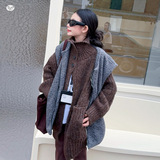 女童2025年秋冬新款韩系毛衣外套毛毛马甲女大童冬季户外加绒加厚，童装外套，祺儿童装