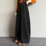 女童加绒糯米裤2025秋冬新款中大童韩系拼接弯刀裤显瘦阔腿裤长裤，童装裤子，祺儿童装