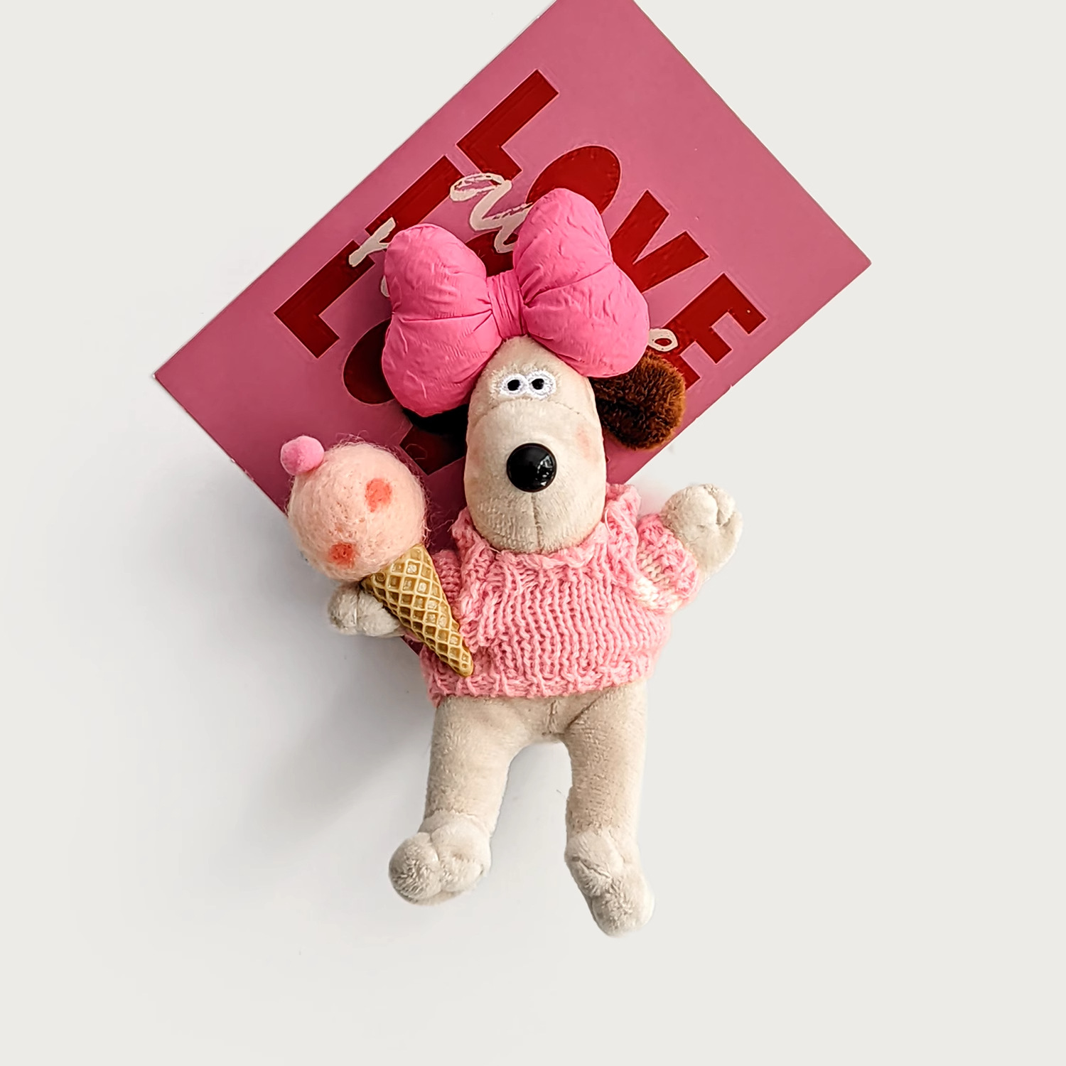 可爱磁力贴毛绒个性创意