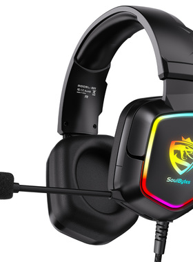 Gaming Headset with Mic RGB In-line control For PC PS4 PS5