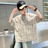 儿童t恤短袖夏季2025新款潮T童夏装衣服孩上衣薄款痞帅风，商品下架区，祺妙童装