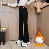 女童加绒喇叭裤2025年秋冬新款中大童弹力瑜伽裤修身微喇裤长裤，童装裤子，祺儿童装