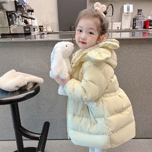 女童羽绒服2025新款中长款冬季棉袄女孩冬装棉衣儿童棉服外套