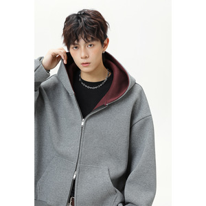 连帽卫衣秋季款运动帽衫短宽廓形夹克外套RMW3950-P71控118，男装夹克，电商A362