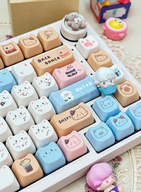 海盐喵咪键帽猫形MAO度可爱MAC热升华HI75 HI8 S99 F99 104 F87