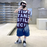 儿童装童夏装套装2025新款夏季孩运动中大童夏款无袖款酷帅潮，商品下架区，祺妙童装