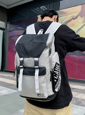 韩版大号Schoolbag双肩包潮流学生书包工装旅行户外休闲tendy背包