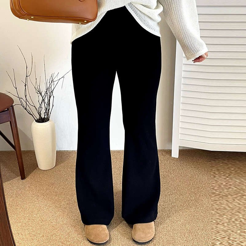 乃粒NK1291大码女装休闲裤修身显瘦喇叭裤2025冬胖mm气质百搭裤子