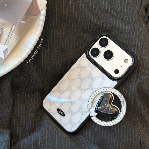 AceCase法式蕾丝风iphone17promax苹果16适用15手机壳14蝴蝶结磁吸支架13小众12硬
