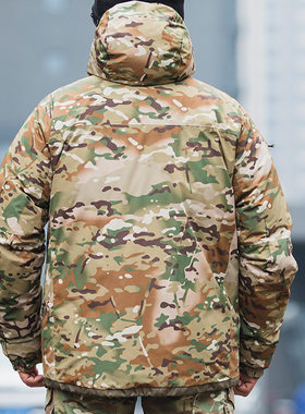 唤龙战术棉服男式户外防泼水登山服迷彩服冬季骑行防寒服