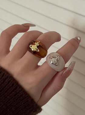 土星元素星球造型指环戒