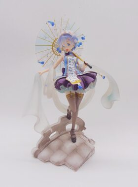 美少女 从零开始的异世界生活 洛丽塔蕾姆 打伞动漫盒装手摆件