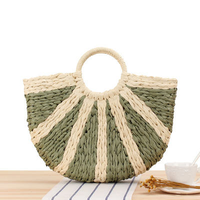 Forest style minimalist handheld bag solid color casual hand