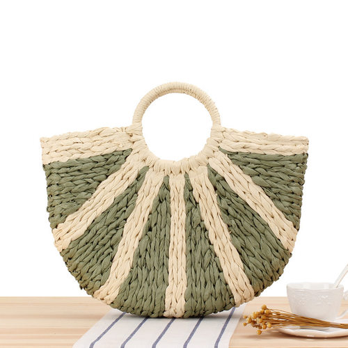 Forest style minimalist handheld bag solid color casual hand
