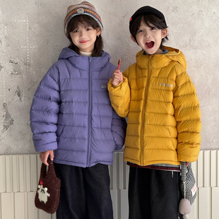 儿童羽绒服超轻薄款男女童中大童韩版2025新款白鸭绒中大童外套潮