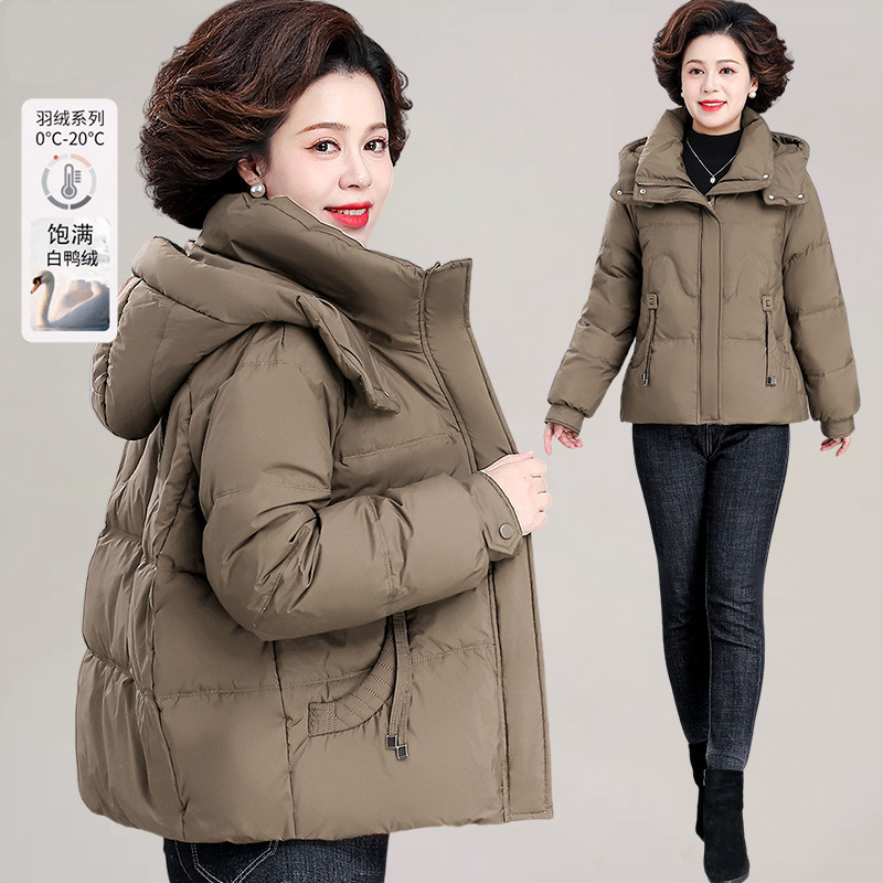 羽绒服外套中老年女装小个子