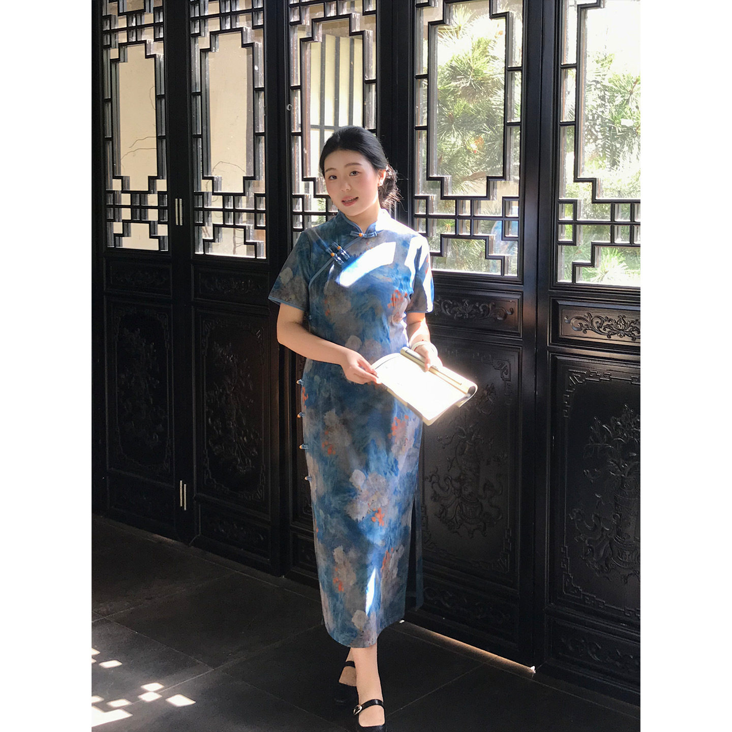新中式国风掐腰改良裙旗袍