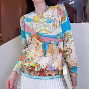 可外穿长袖 打底衫 女2025新款 洋气欧货潮时髦上衣针织衫