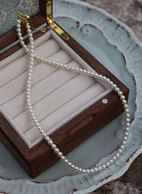 珍珠项链仿珍珠锁骨链
