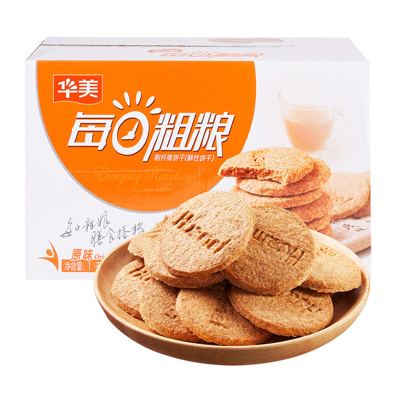 华美粗粮代餐蔬菜芝麻饼干1000G