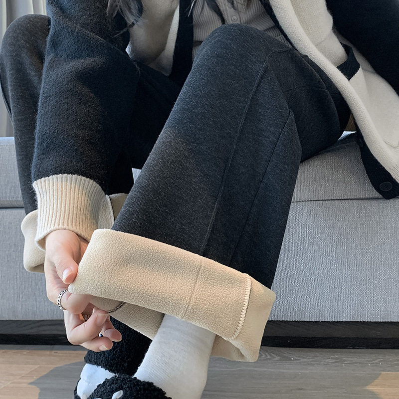 秋冬女裤加绒加厚防寒保暖长裤
