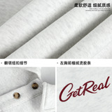 春季新款领口纽扣复古宽松长袖polo套头衫外套MW3971-P60控98，女装短外套，电商A362