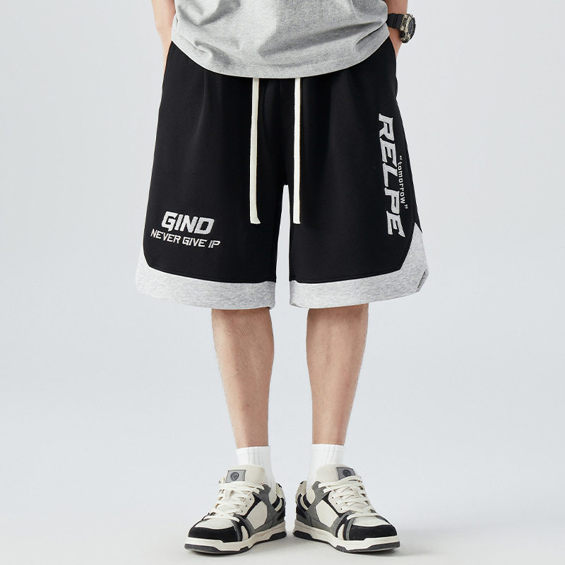 加肥大码大码装短裤美式休闲5五分裤加加大胖子佬时尚运动中裤