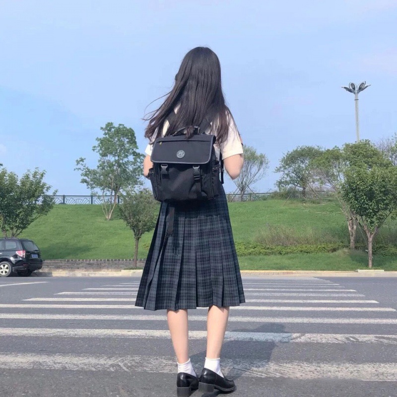 新款少女心学生JK水手服日系校园女正统jk格裙制服短裙长裙亚马逊
