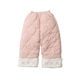 女小童加绒棉裤秋冬款洋气加厚外穿长裤冬装儿童蝴蝶结直筒裤P66，童装裤子，祺妙童装