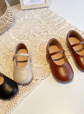 17th second童鞋女童皮鞋春秋儿童简约单鞋韩版百搭小女孩公主鞋