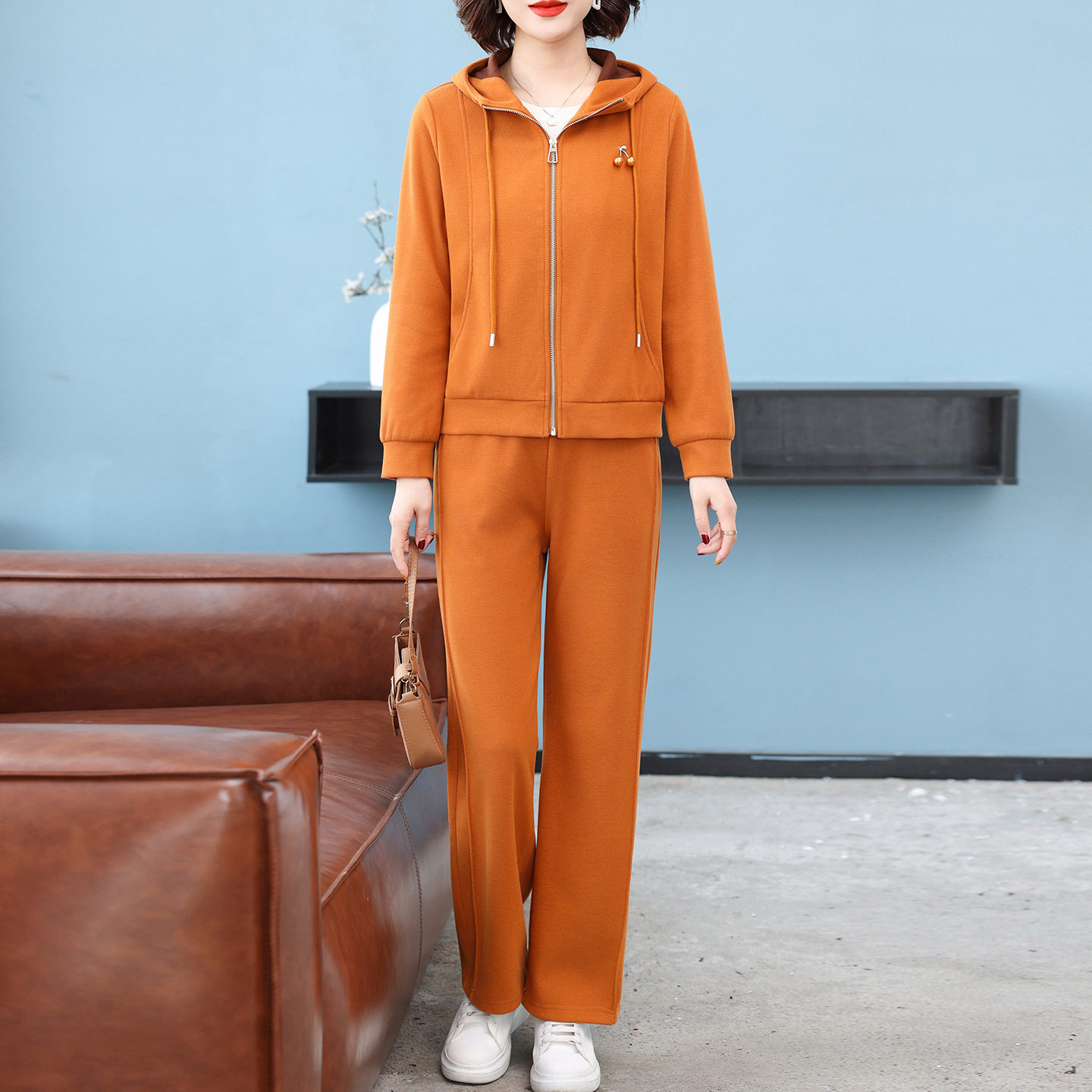 2026新款外套年轻妈妈春装两件套中老年女装春秋季休闲运动服套装