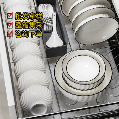 Household minimalist ceramic bowls,dishes,plates, chopsticks