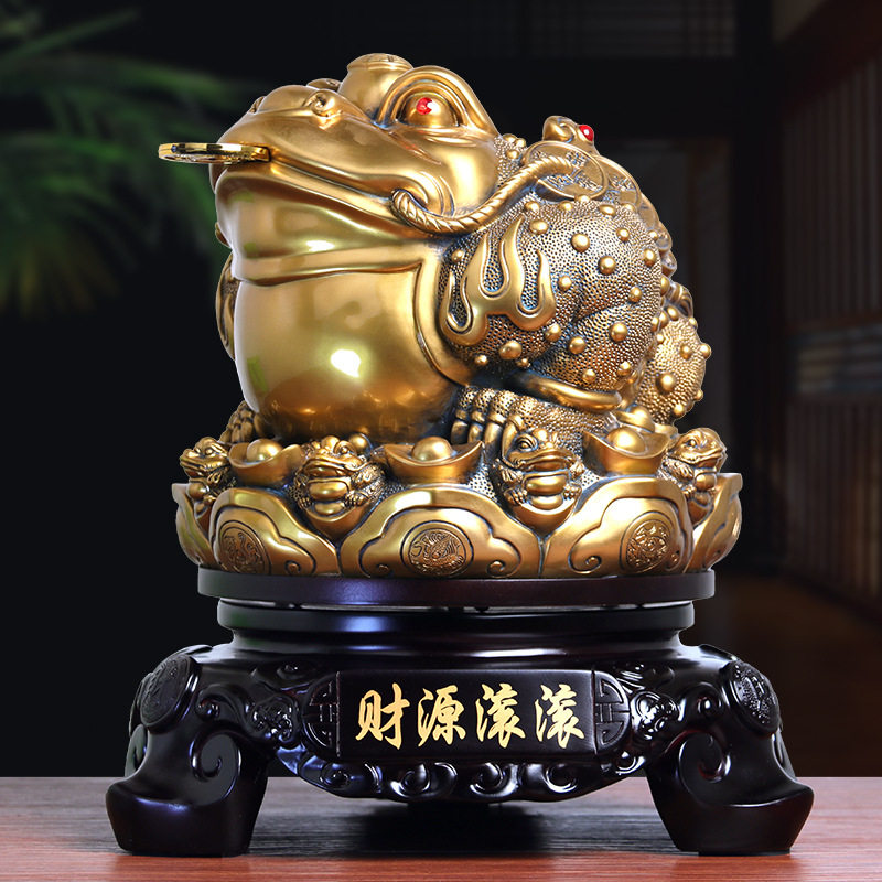 招财金蟾摆件招财进金蝉蟾蜍公室装饰摆件
