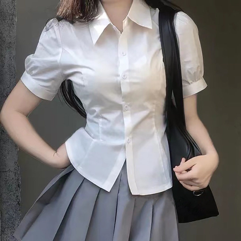 短袖短袖衬衫jk学院风