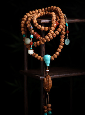 2025新款尼泊尔金刚菩提籽佛珠手链文玩多圈手串女项链念珠饰品