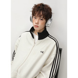 开衫卫衣款春季重磅质感立领宽松运动休闲外套OW8029-P63控108，女装短外套，电商A362