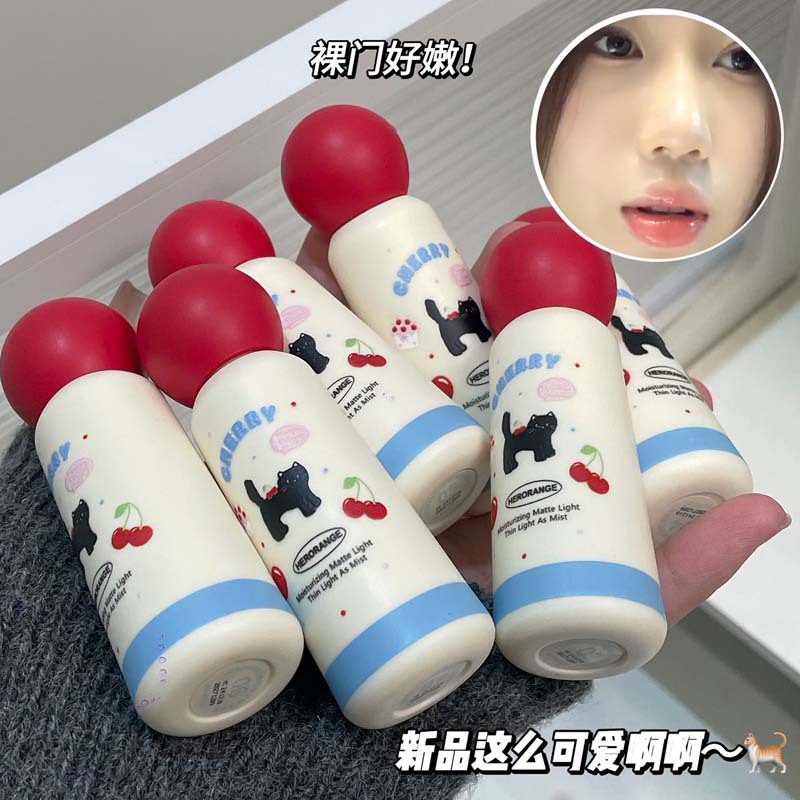 HERORANGE喵呜萌语镜面唇釉~滋润持妆水光嘟嘟唇春夏显嫩日常百搭
