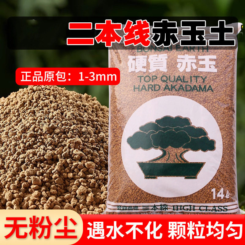 赤玉土二三本线多肉营养盆景铺面日本生产植物土多肉专用