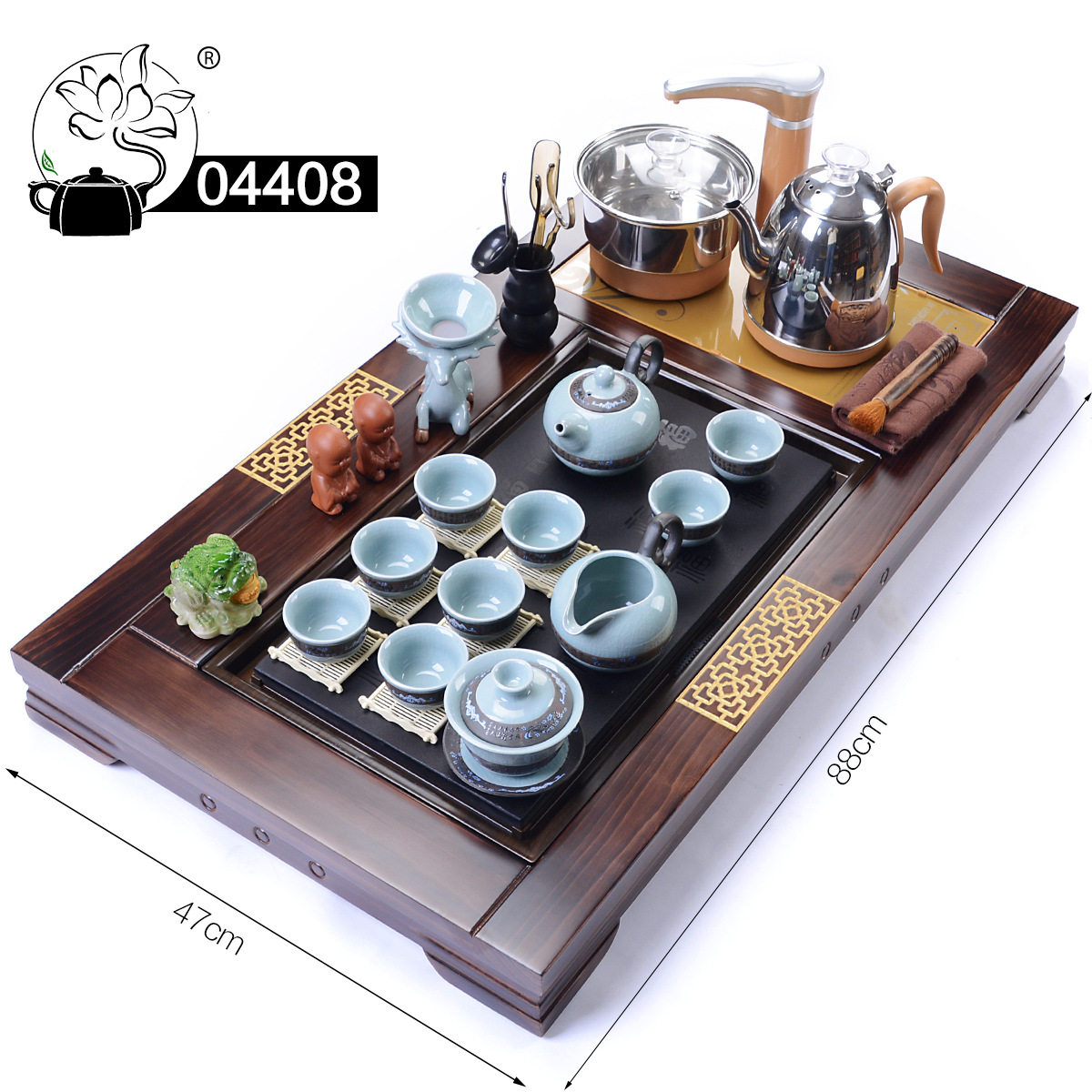 整套茶具套装茶盘茶台大号家用全自动上水客厅办公陶瓷功夫紫砂