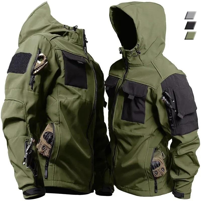 men's coats Shark Skin Softshell Jacket 鲨鱼皮软壳夹克连帽