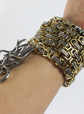网红手链龙骨钛钢项链龙脊手串不锈钢霸气用品时尚腰带车载装饰