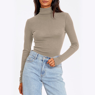 Sleeve Shirts Women Underwear Long Basic Tops Turtleneck