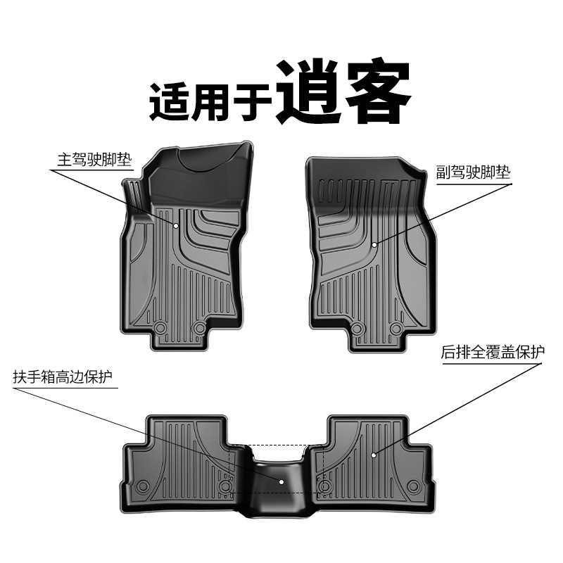 适用于东风日产逍客脚垫2016-2025原厂款大全包围防水tpe汽车脚垫