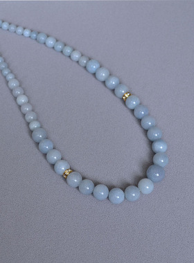小众设计项链真石渐变色串珠女