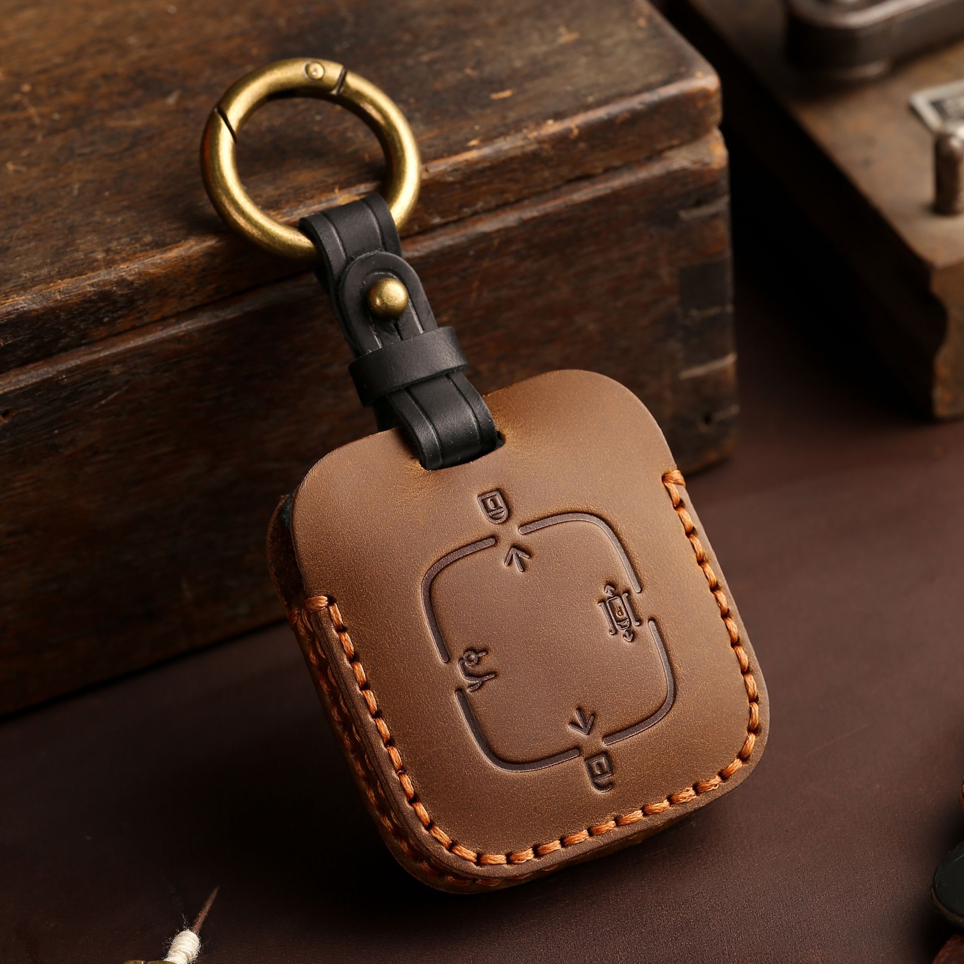 适用于极氪001蓝牙实体钥匙套zeekr极客009车x壳扣23款真皮钥匙包