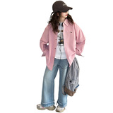 女童衬衫外套春款2025新款韩版洋气儿童装长袖衬衣中大童外穿上衣，商品下架区，祺儿童装