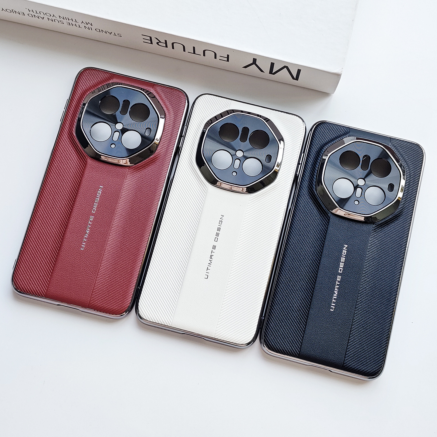 适用华为mate80rs非凡大师手机壳mate70rs电镀素皮mate60rs保护套