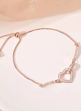 [两条装]ins镶钻手链简约日常百搭手链闺蜜礼物礼服新娘模特手饰