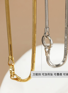 925纯银项链女毛衣链意大利蛇骨链高级感小众ins气质饰品